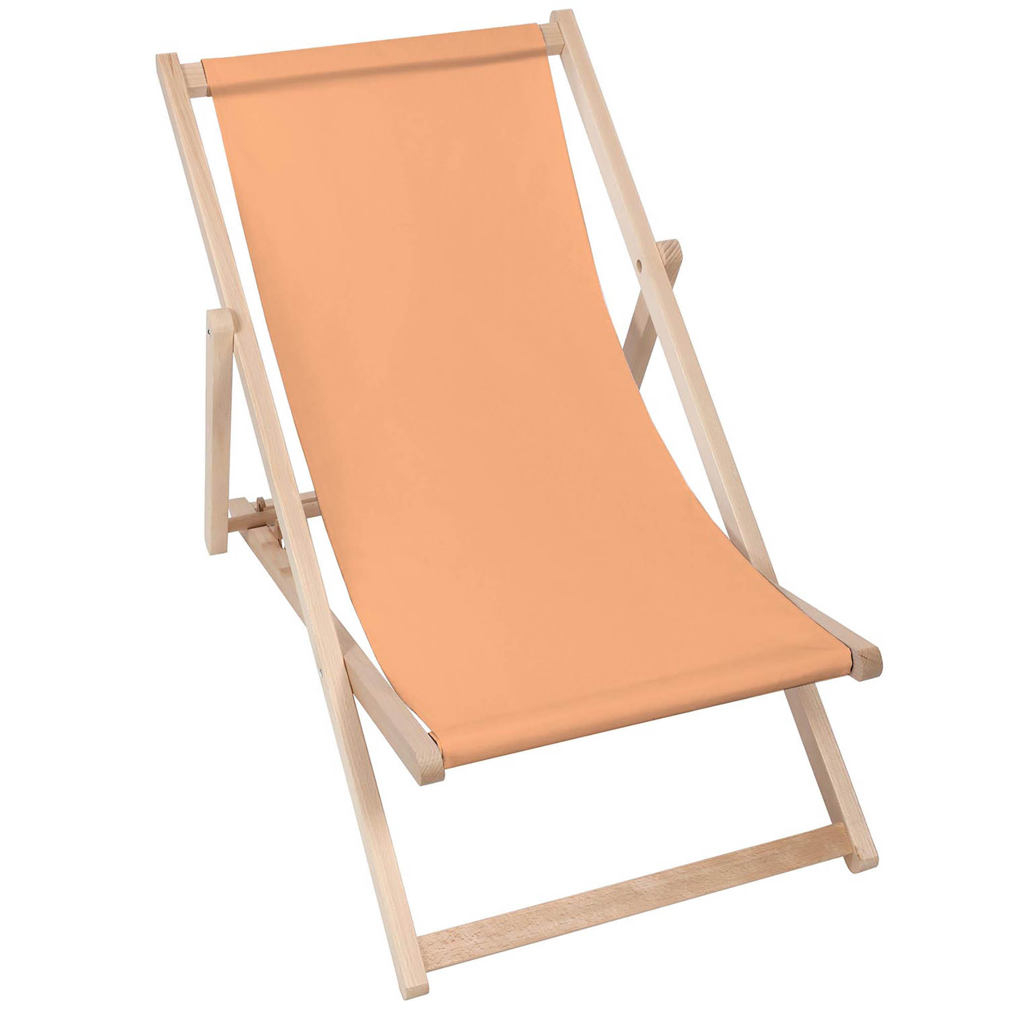 Dreamroots Holzliegestuhl Beige 54x85x92 cm