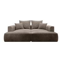 SOFA - 3 Personen - samt - taupe Pineta - Taupe, Textil (230/67/180cm) - Vente-Unique