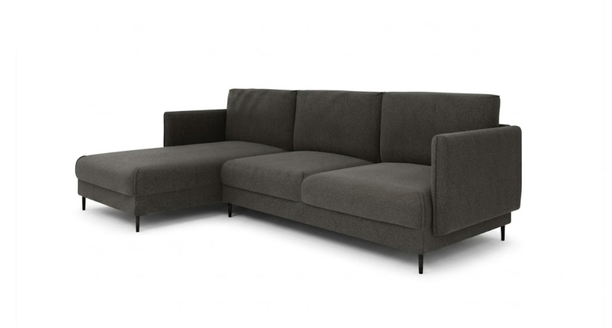 ECKSOFA Helmer In Stoff Baloo - Anthrazit, Holzwerkstoff/Textil (164/293cm) - Fun Möbel