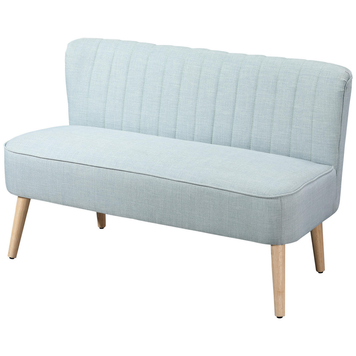 2-SITZER-SOFA DE-06618 weiche Polsterung, pflegeleichter Bezug, bis 150 kg Hellgrün - Grün, Holz/Textil (117/77/56.5cm) - ComfortXL