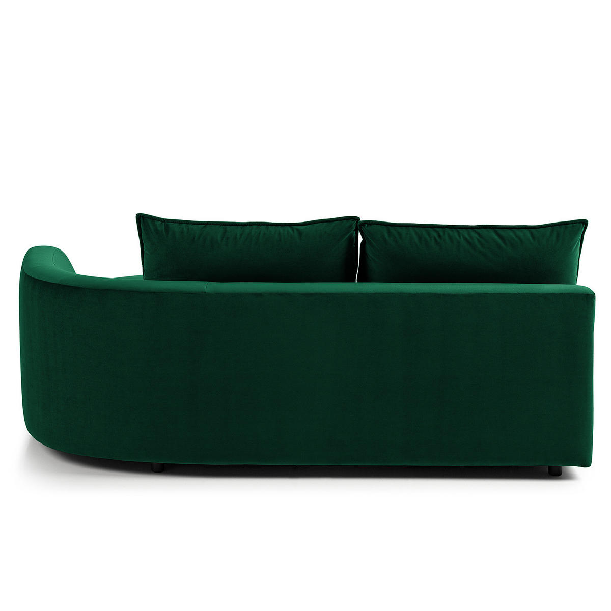 OTTOMANE - modular - Dunkelgrün/Schwarz, Kunststoff/Textil (196/82/146cm) - home24