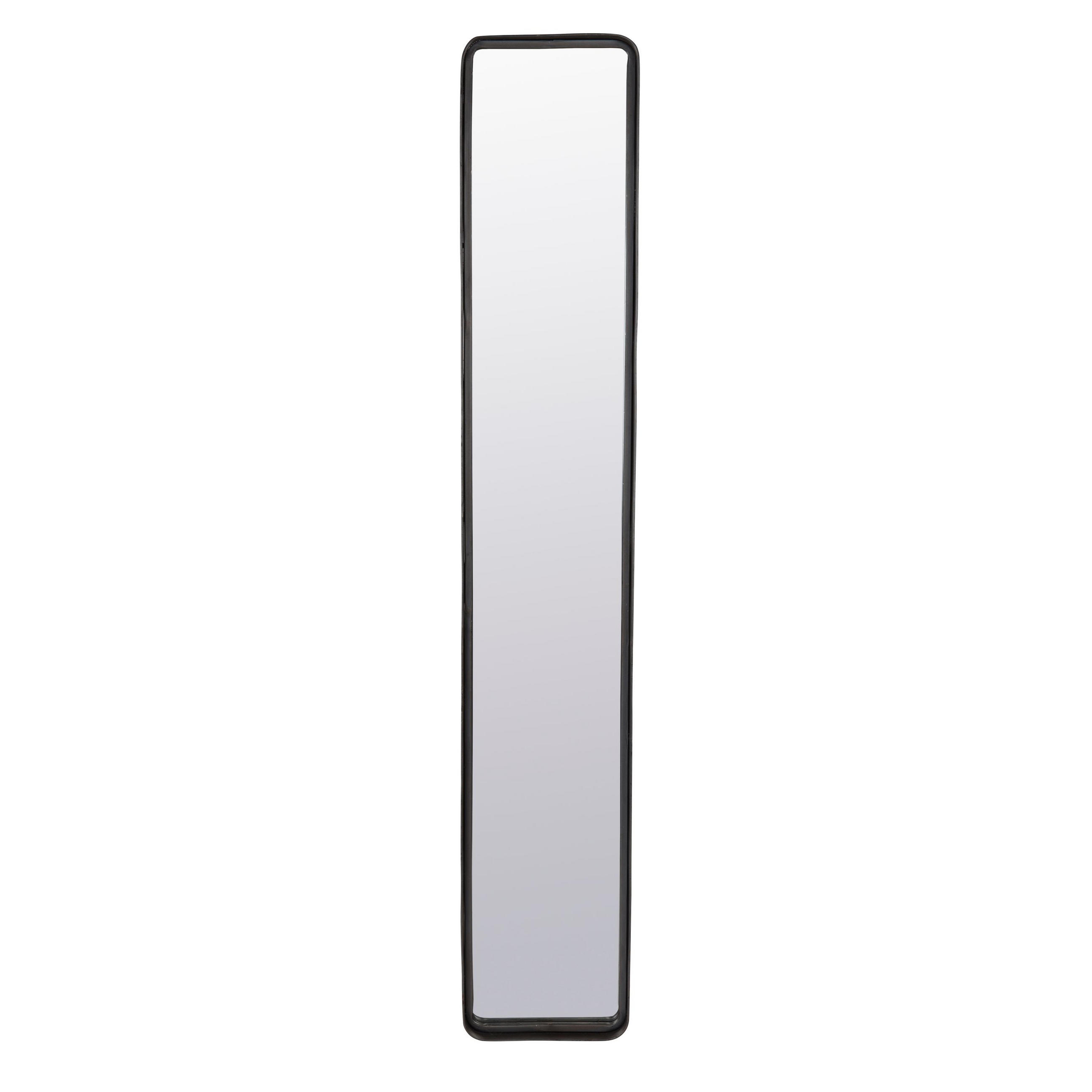 WANDSPIEGEL Blackbeam Rechteckig 20x120 cm Schwarz - Schwarz, Metall (20/120/4cm) - Dutchbone