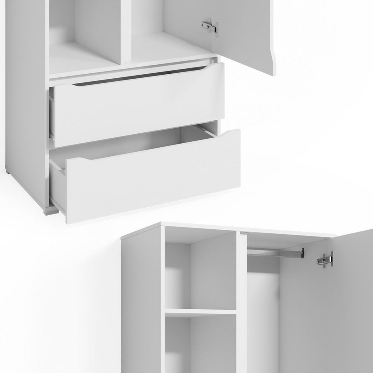 ŠATNÍ SKŘÍŇ Ruben Bílá - bílá, kompozitní dřevo (80/189.9/48cm) - Vicco