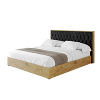 POLSTERBETT mit Bettkasten und Lattenrost, Bett mit Matratze H3/H4 - ENZO5 120x200 Schwarz - Schwarz, Holzwerkstoff/Textil (120/200cm) - ALTDECOR