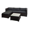 POLY-RATTAN GARNITUR Braun, Grau - Braun/Grau, Kunststoff - MCW