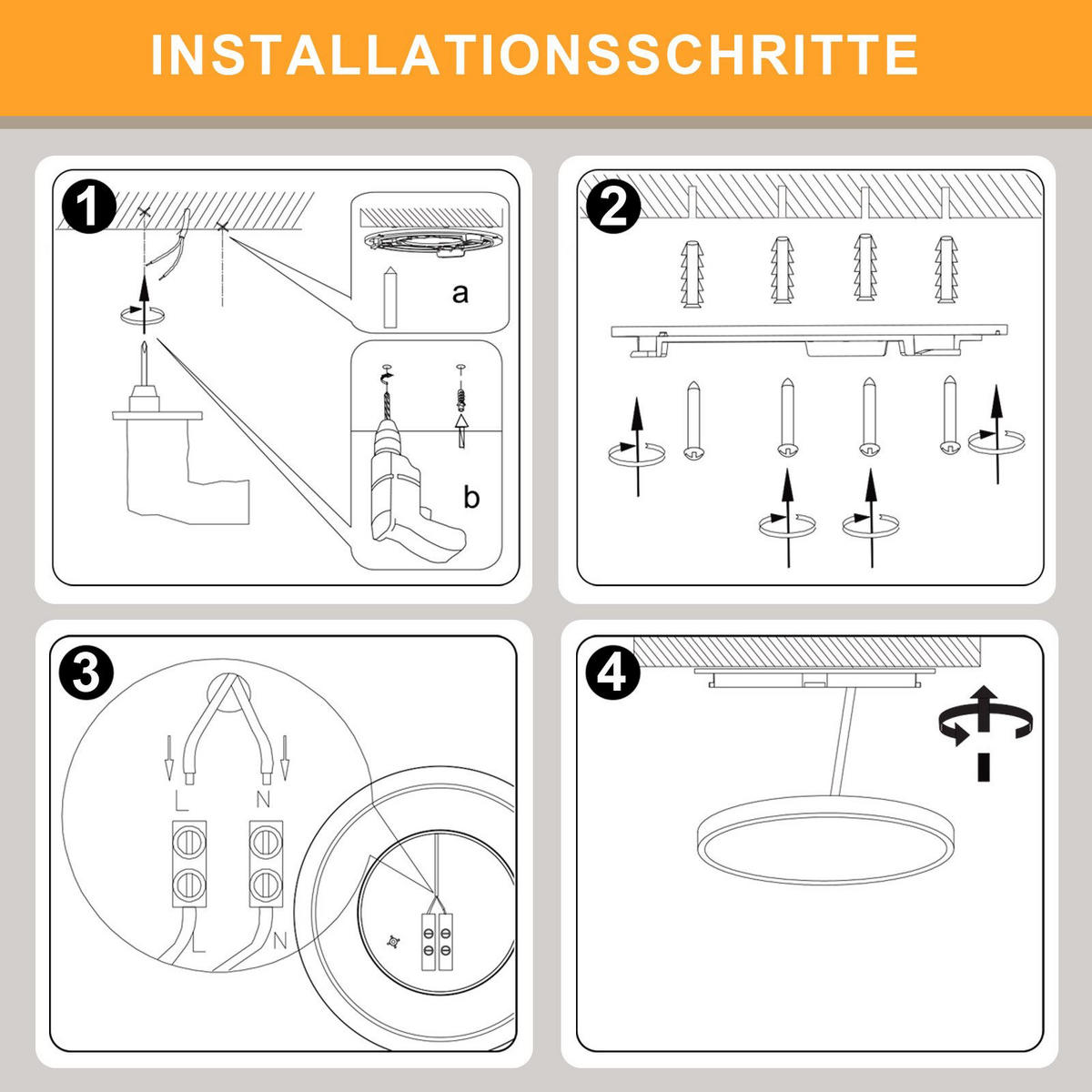 LED-DECKENLEUCHTE Lind 22/22/2.6cm - Schwarz, Kunststoff (22/22/2.6cm) - Nettlife