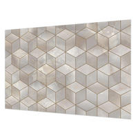 FOTOTAPETE 104x70 cm - Geometrisches Mosaik - Grau, Textil (104/70cm) - Wallfluent