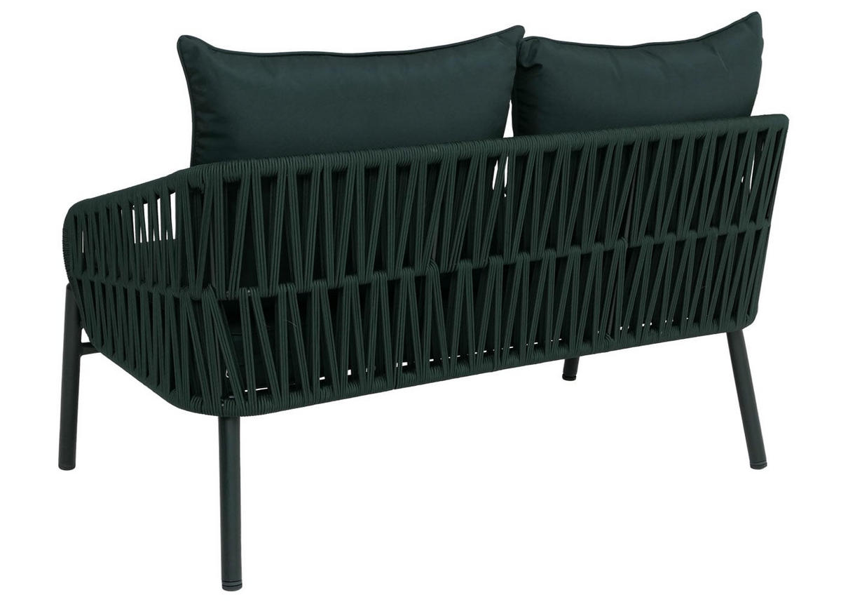 GARTENBANK Aluminium 83x116x65cm Grün - Grün, Metall (116/83/65cm) - PROREGAL