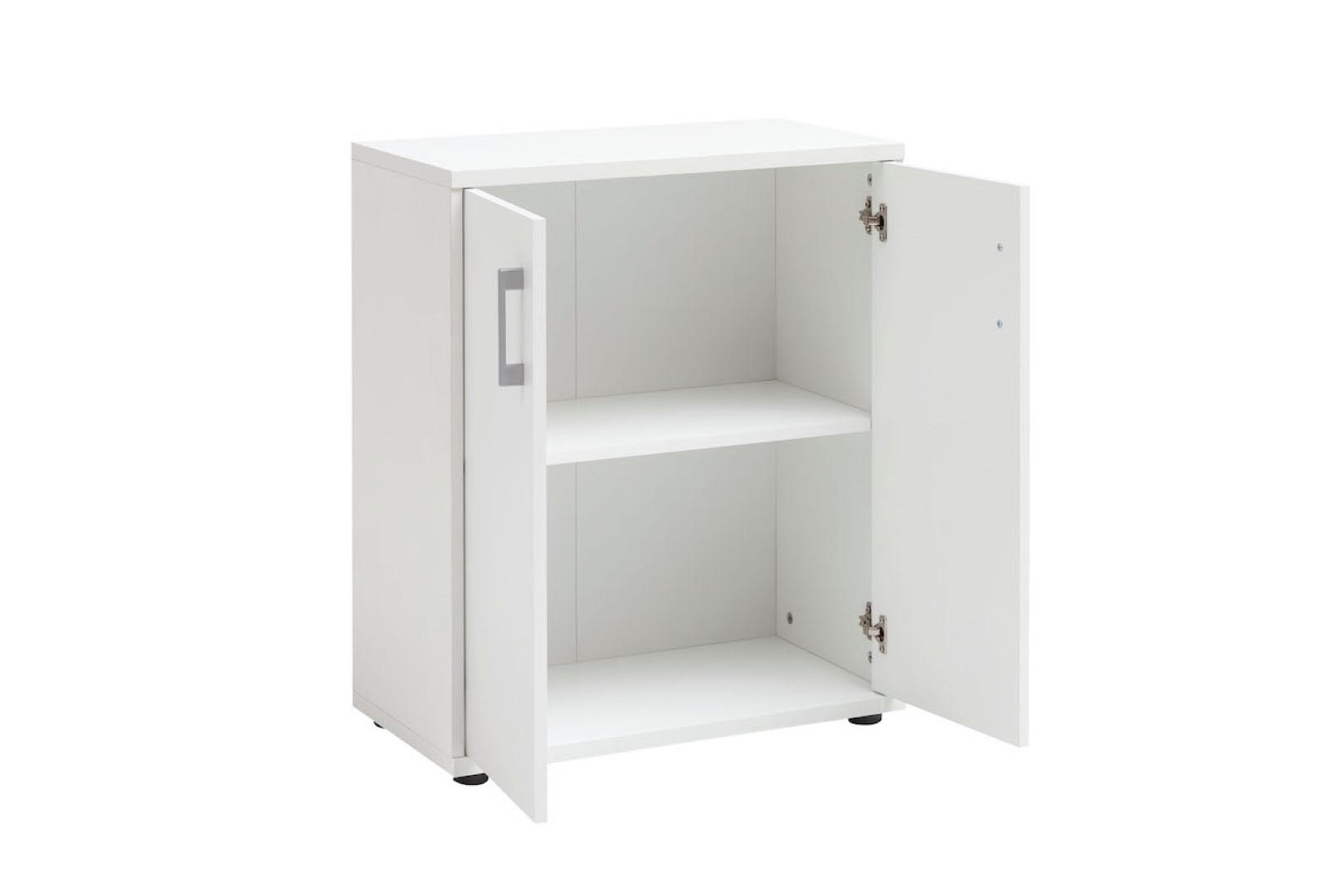AKTENSCHRANK Tiger Small 77x65x34 cm 2 Fächern & 2 Flügeltüren Weiß - Weiß, Holz (65/77/34cm) - PROREGAL