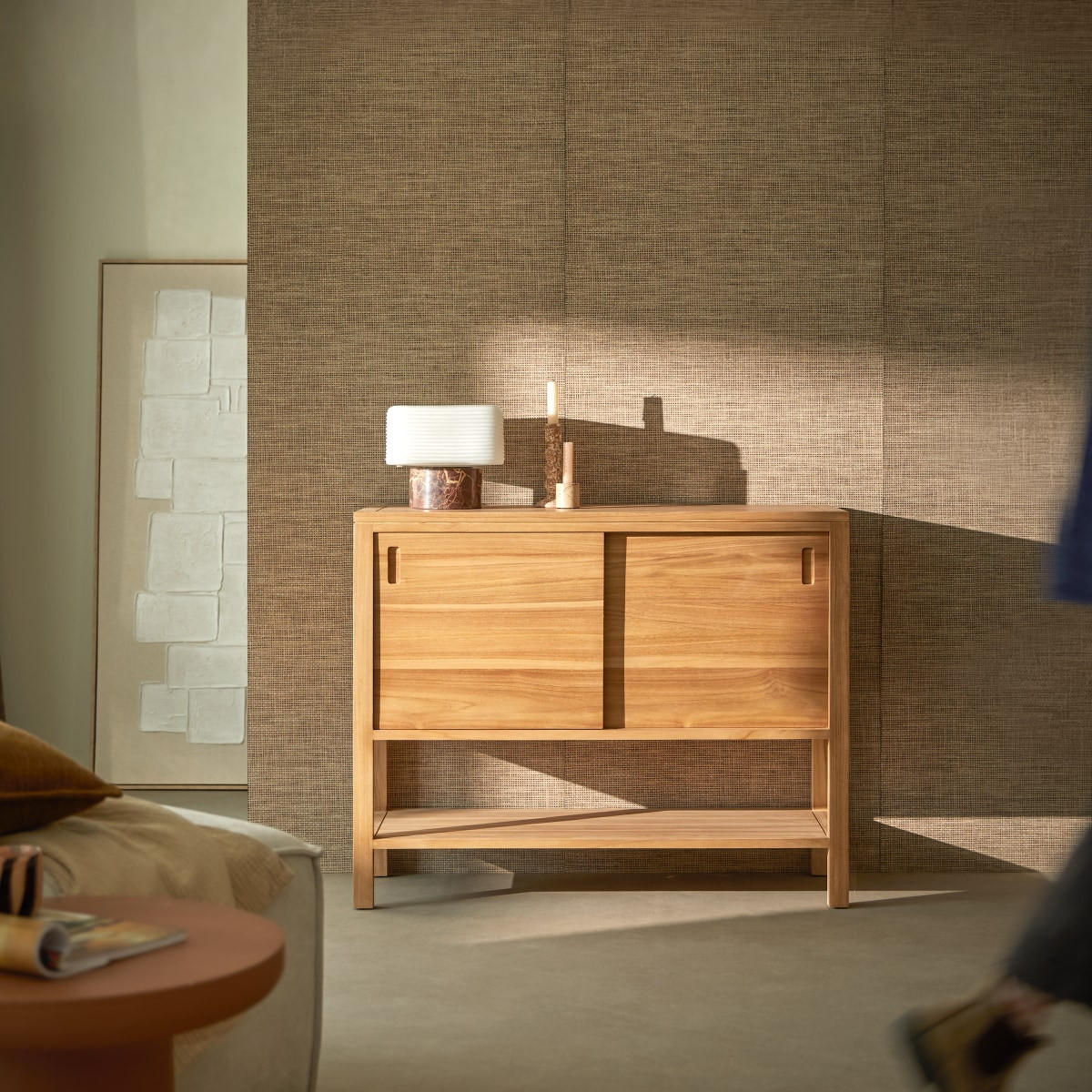 SIDEBOARD Anton Natur aus Teak - Naturfarben, Holz (100/80/40cm) - Tikamoon