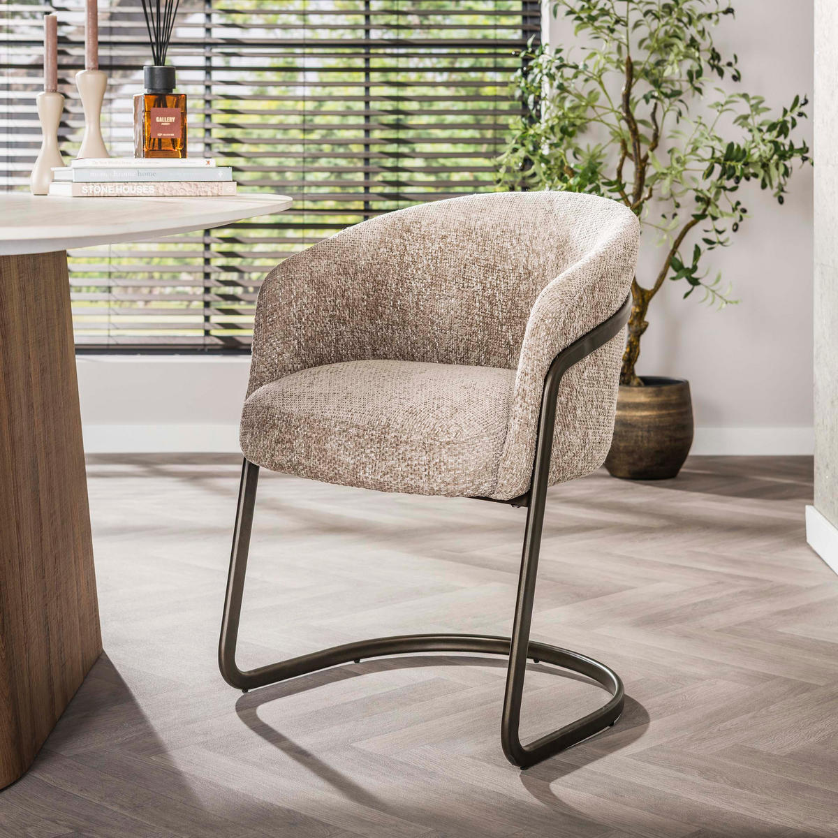 ESSZIMMERST√ÚHLE Beige 58/59/79 cm - Beige, Textil (59/79/58cm) - Hoyz Collection