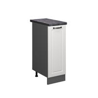 APOTHEKERSCHRANK R-Line Weiß Landhaus 30 cm, AP Anthrazit - Anthrazit/Weiß, Holzwerkstoff (30/81.6/60cm) - Vicco