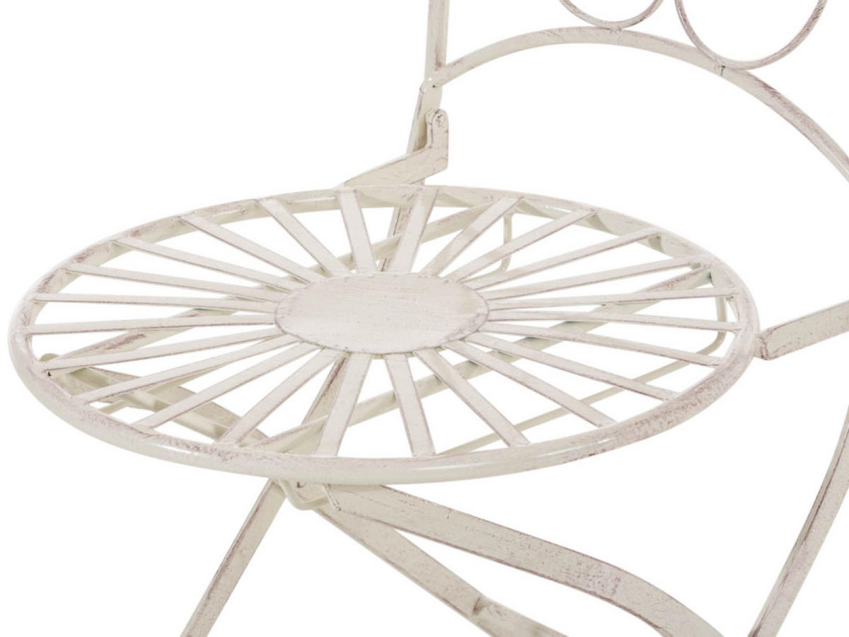 GARTENSTÜHLE Indi - 2er Set - antik-creme - Naturfarben, Metall (40/50/92cm) - TPFGarden