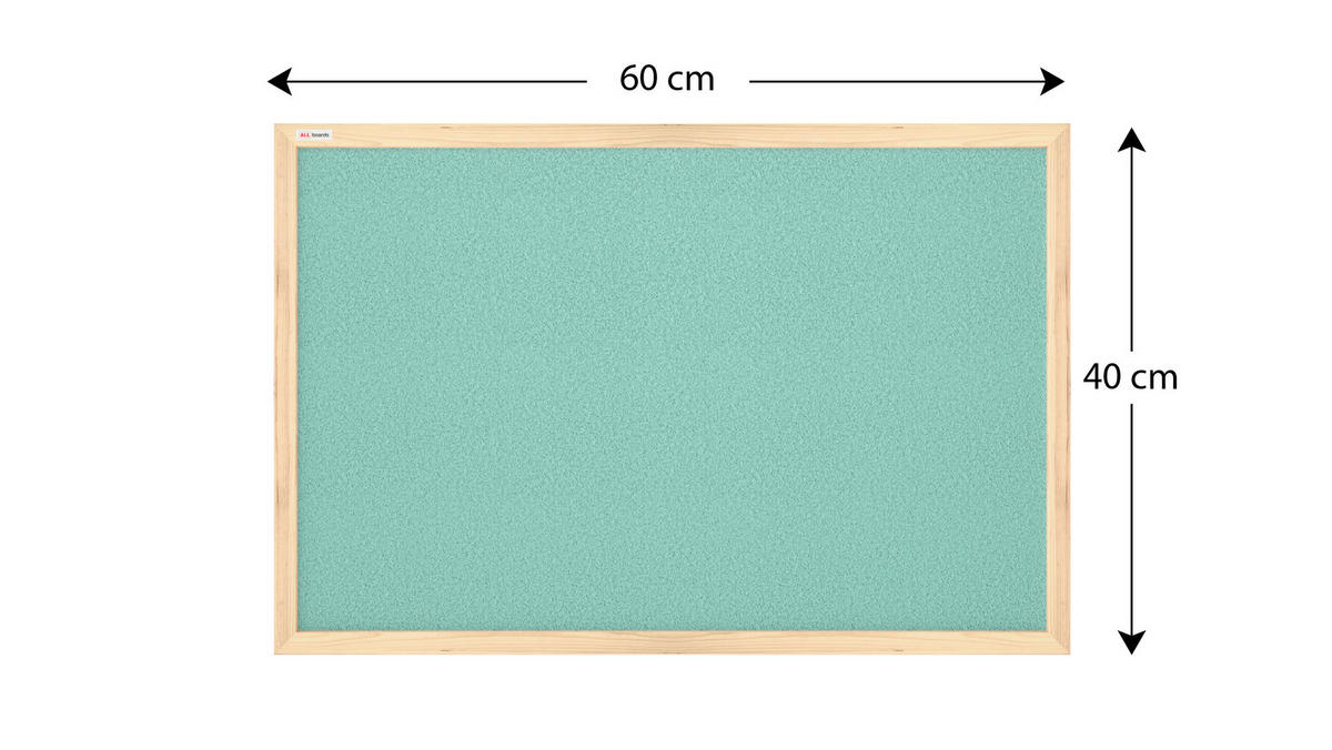 MINT Pinnwand mit Holzrahmen 60x40cm Mint Korktafel - Mintgrün, Holz (60/40/1.5cm) - ALLboards