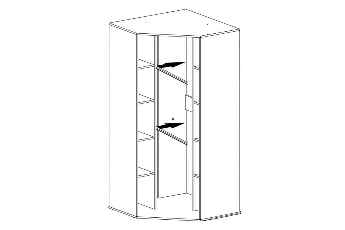 KINDERECKSCHRANK LIBU 02 zweitürig 95/95/195 in Eukalyptus / Baltic Düne Eiche - Alteiche/Eukalyptusholzfarben, Holzwerkstoff (95/195/95cm) - Deine Möbel 24