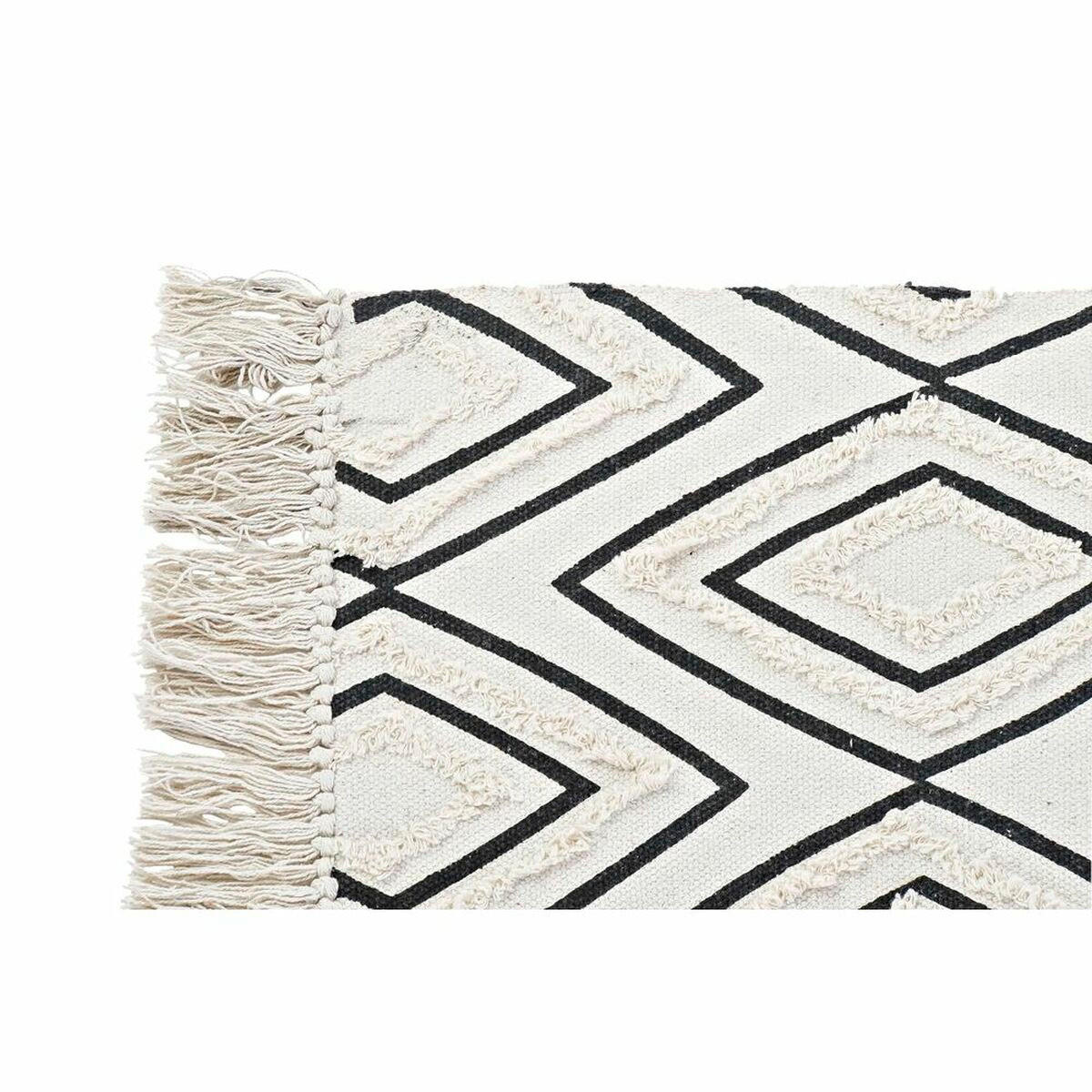 TEPPICH Schwarz Weiß (120 x 190 x 0,7 cm) - Weiß, Textil (120/190cm) - DKD Home Decor