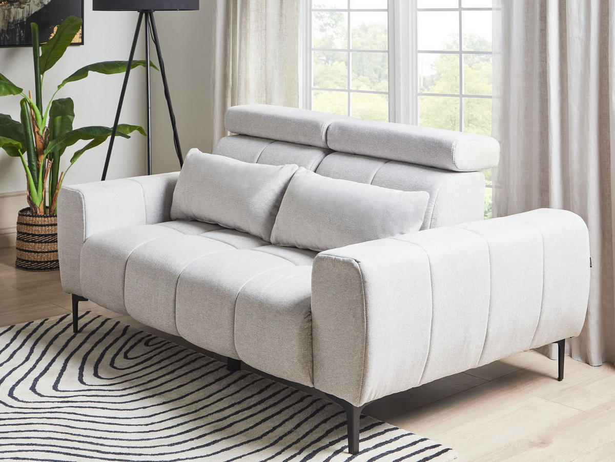 2-SITZER-SOFA grau Vegamo - Grau, Textil (176/97/110cm) - Beliani