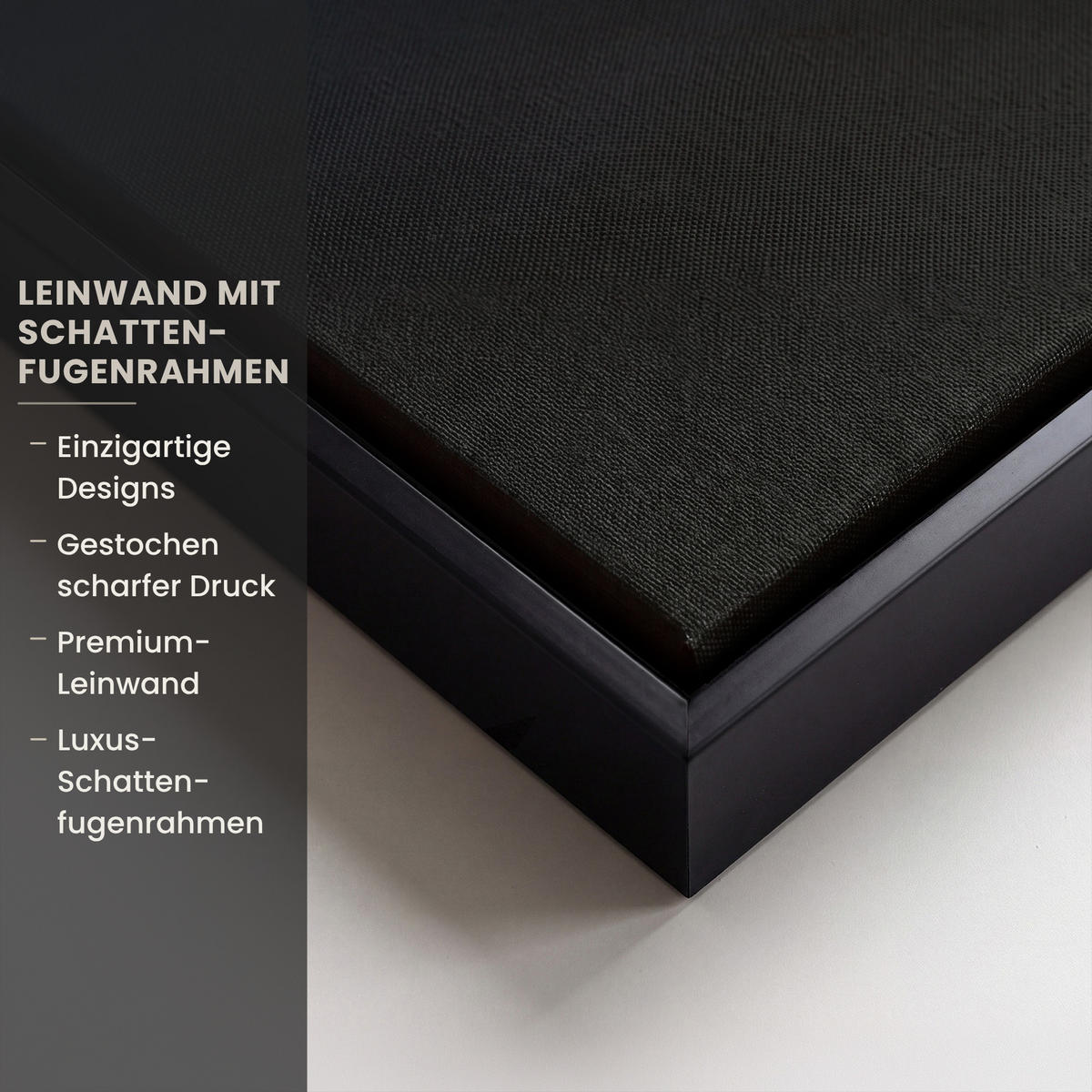 LEINWAND Bilder mit Rahmen - Baum - Blau - Blätter - Pinselstriche - 90x90 - Blau, Textil (90/90cm) - MuchoWow