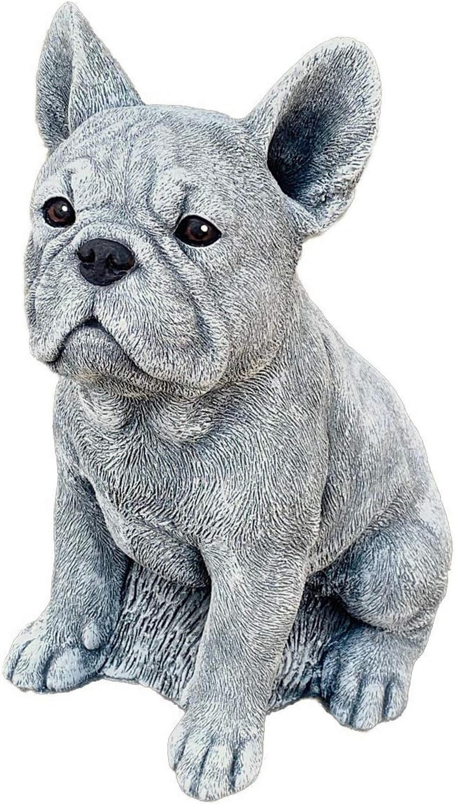 STEINFIGUR Frenchie Französische Bulldogge frostfest wetterfest - Grau, Stein (20/29/22cm) - stoneandstyle
