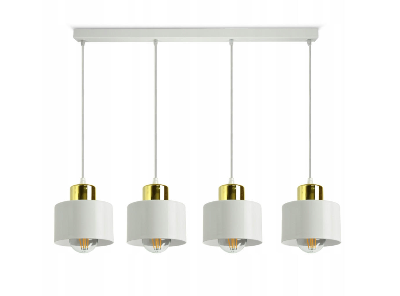 PENDELLEUCHTE Roller - Goldfarben/Weiß, Metall (12/60/70cm) - kiki design