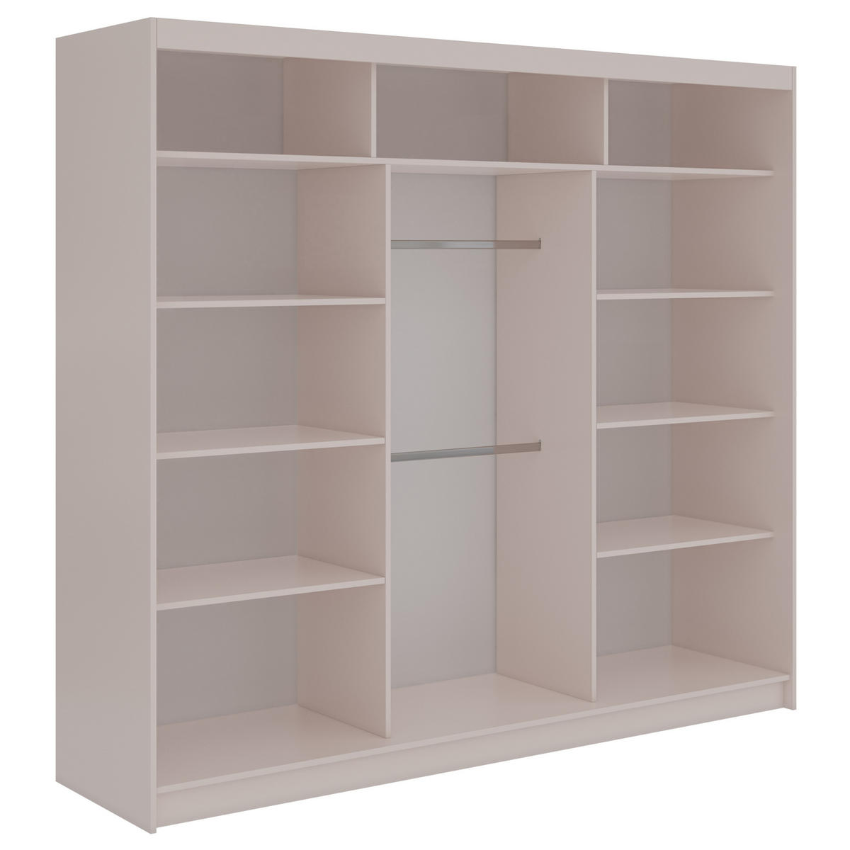 SCHWEBETÜRENSCHRANK 240 - MACEDONIA - Kaschmir - Kaschmir/Alufarben, Holzwerkstoff/Metall (240/216/61cm) - MKS