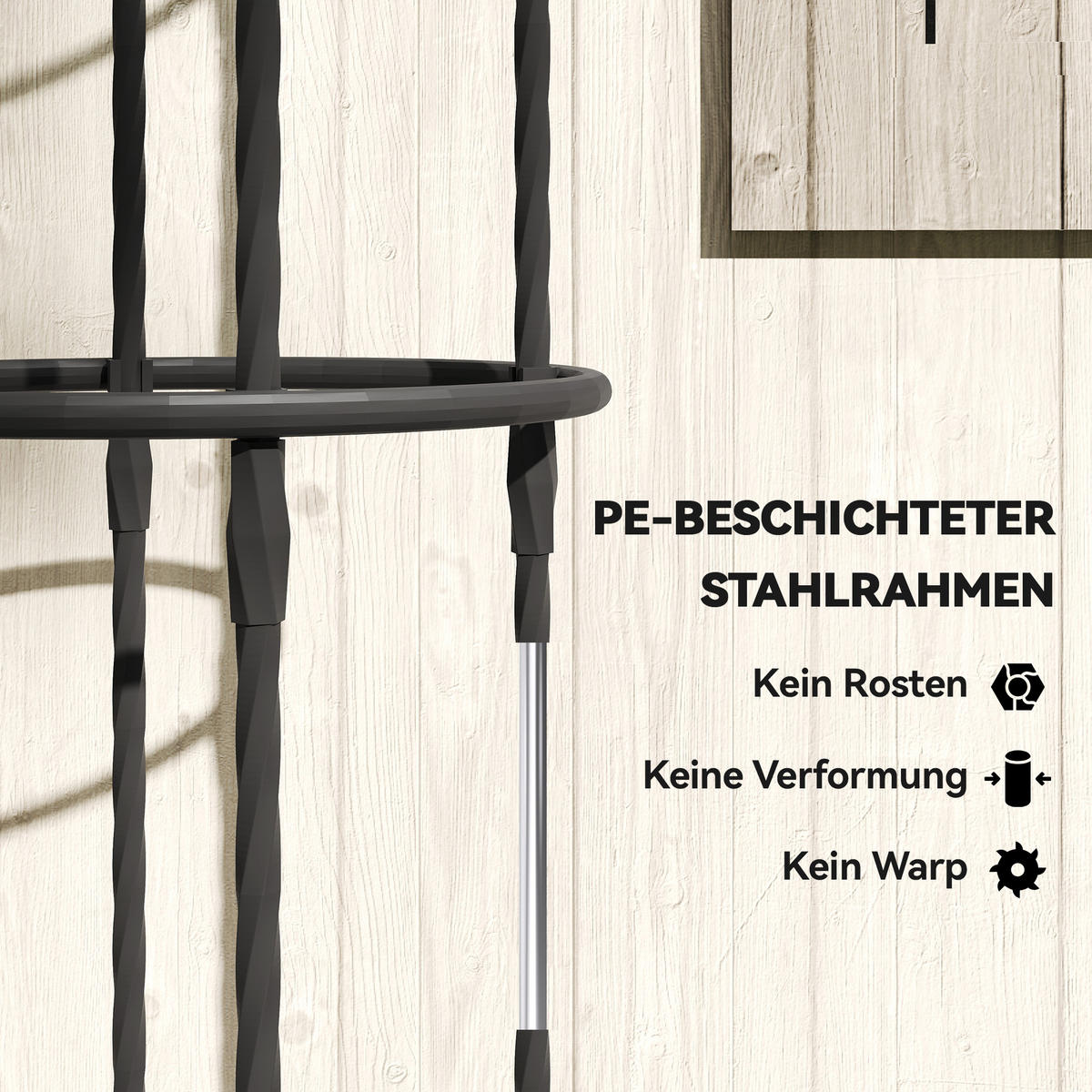 RANKHILFE 2er Set 174 cm Obelisk aus Stahl Pflanzenstütze - Schwarz, Metall (32/174/32cm) - Outsunny