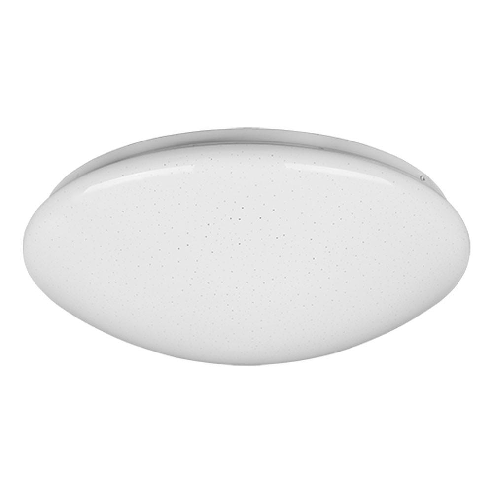 LED DECKENLEUCHTE Metall Weiß Sparkle Dekor - Weiß, Metall (38/38/10.5cm)