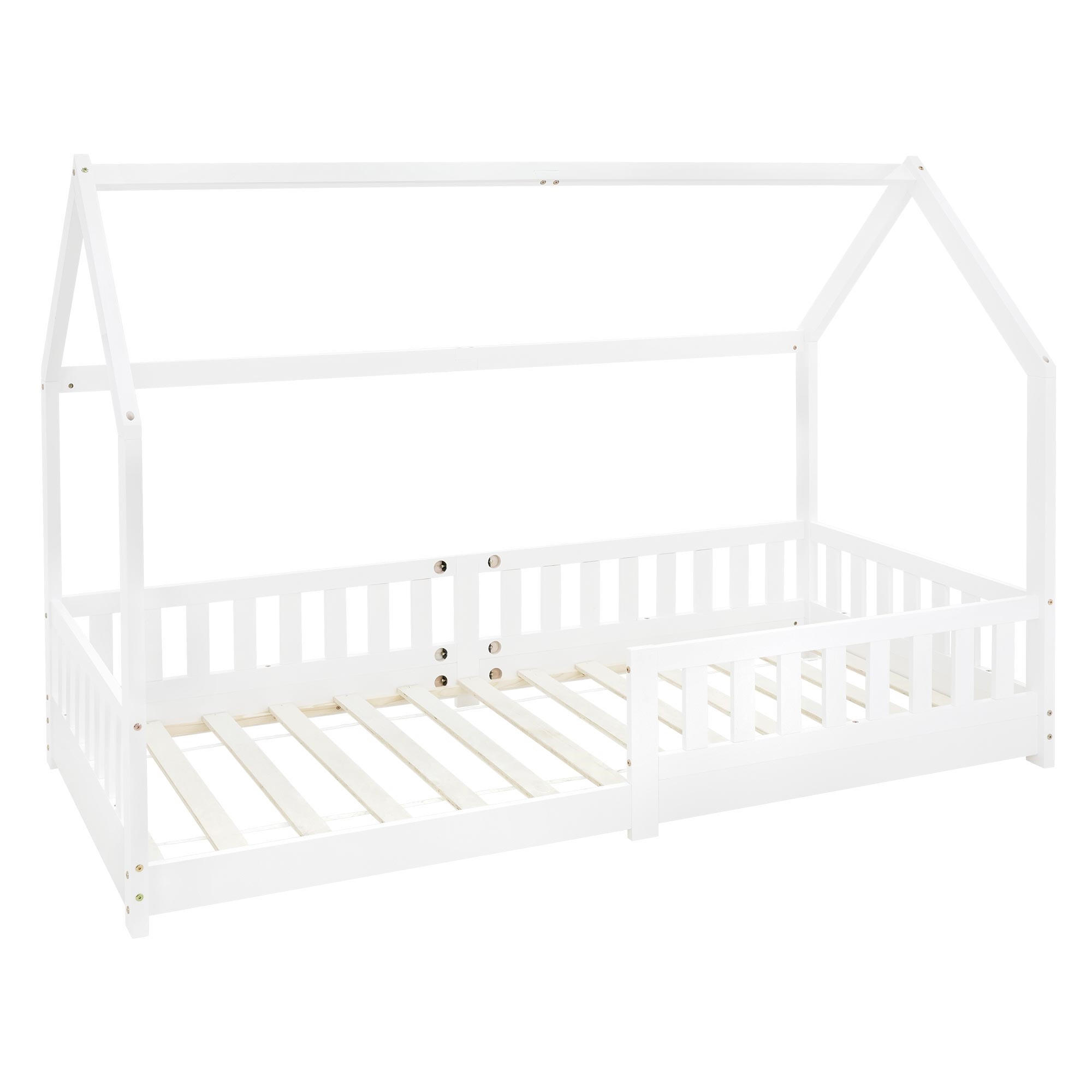 KINDERBETT mit Dach 90x200 cm Weiß - Weiß, Holz (90/200cm) - ML-DESIGN