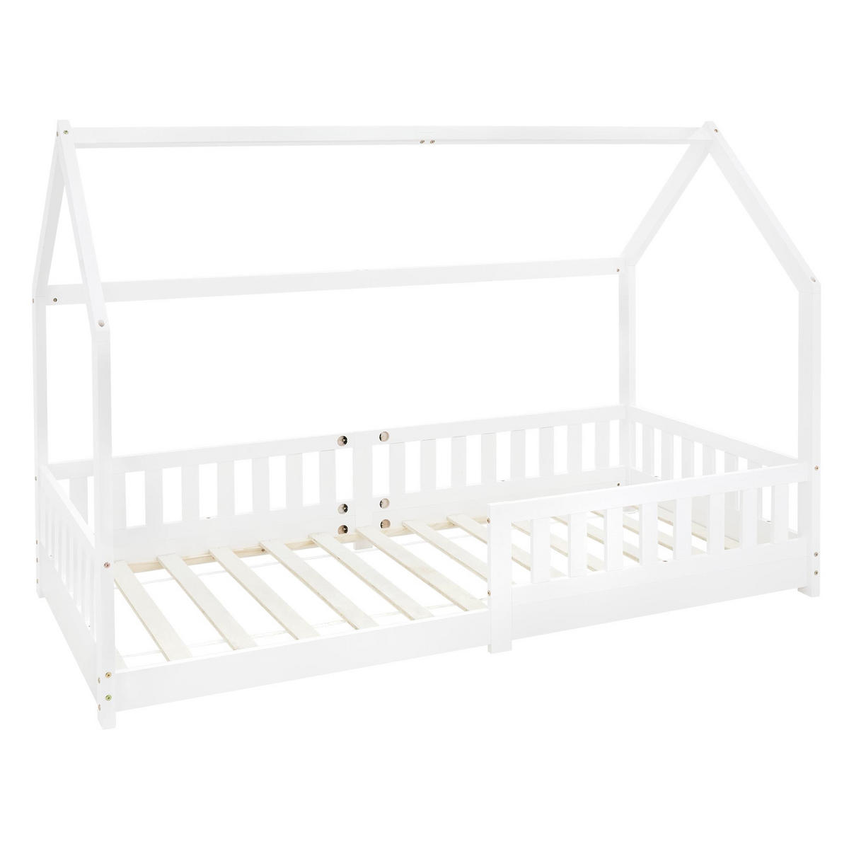 KINDERBETT mit Dach 90x200 cm Weiß - Weiß, Holz (90/200cm) - ML-DESIGN