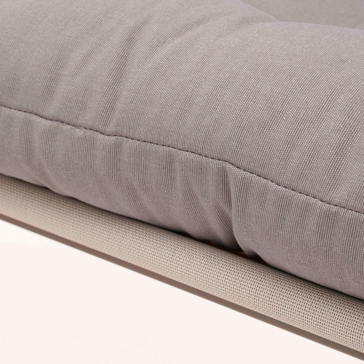 GARTENSET 4-Sitzer, Taupe - Taupe, Textil - Oviala