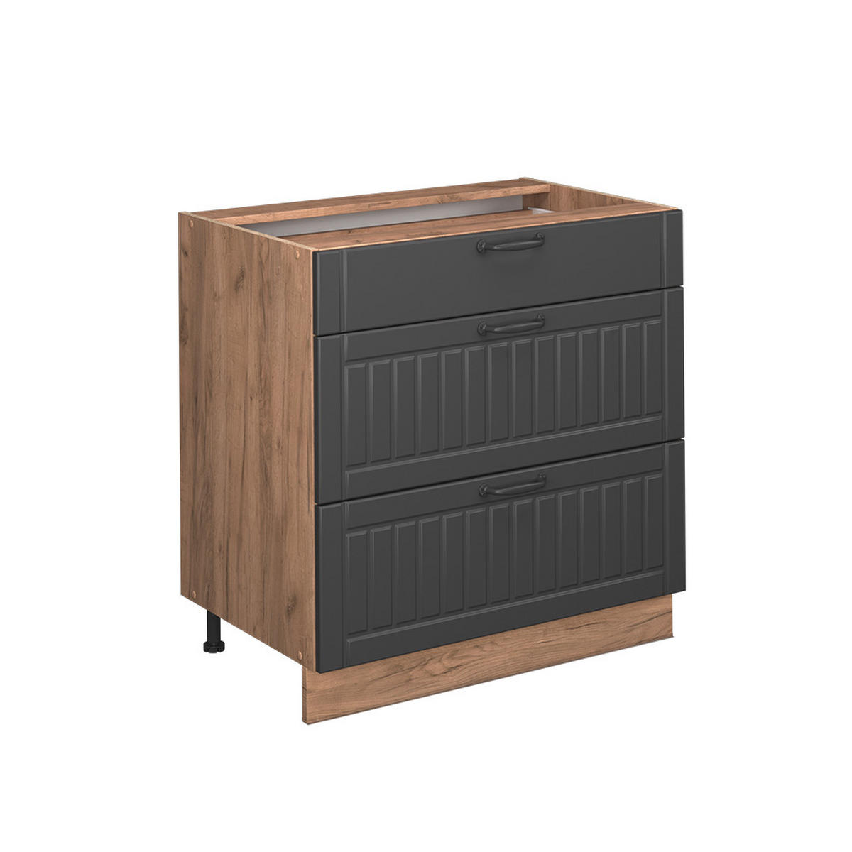 Honigeiche/Dunkelgrau, Holzwerkstoff (80/82/60cm) - Vicco