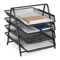 UKLADANIE dokumentov - čierna, kov (30/32.5/35.5cm) - Relaxdays