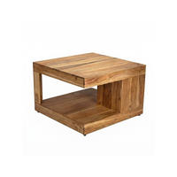 SOFATISCH NAREW, Akazie Massivholz, Akazie-Natur, 60 x 60 x 39,5 cm - Braun, Akazienholz/Holz (60/60/39.5cm) - KADIMA DESIGN