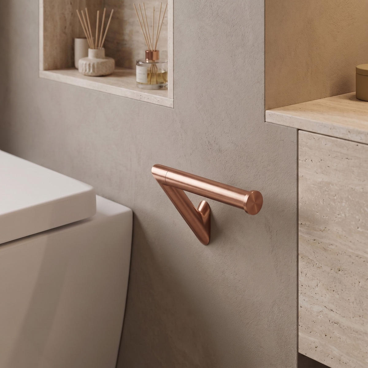 HALTER Für Toilettenpapier Rea Will Brush Copper - Kupferfarben, Metall (14.5/8.5/8cm) - REA