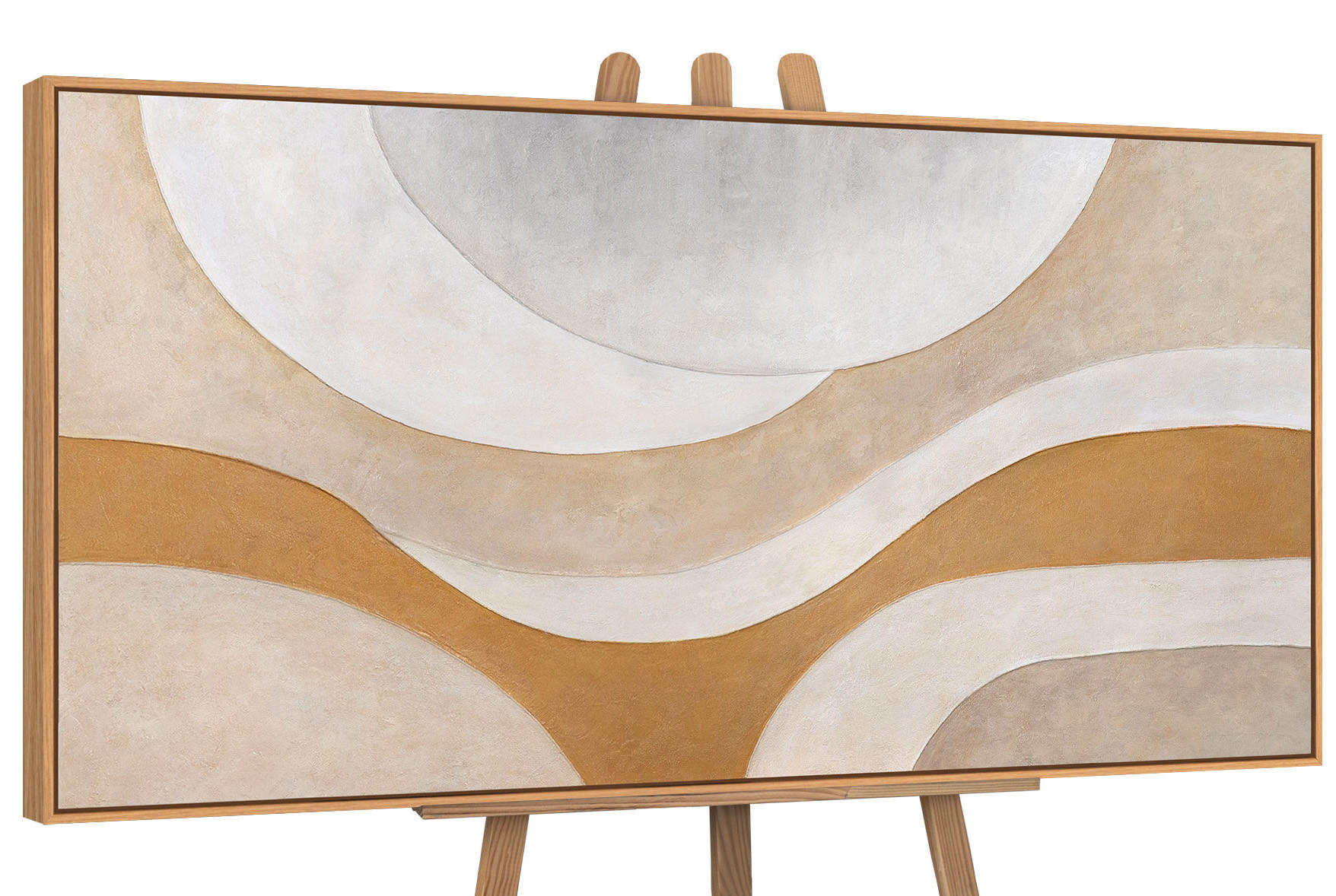 GEMÄLDE Wärmestrom Schattenfugenrahmen Eichefarben 140x70 cm - Eichefarben, Holz (140/70cm) - YS-art gallery