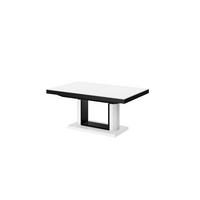 COUCHTISCH rechteckig Weiß Hochglanz - Schwarz Hochglanz 120/75/54 cm - Schwarz Hochglanz/Weiß Hochglanz, Holzwerkstoff (75/120/54cm) - designimpex