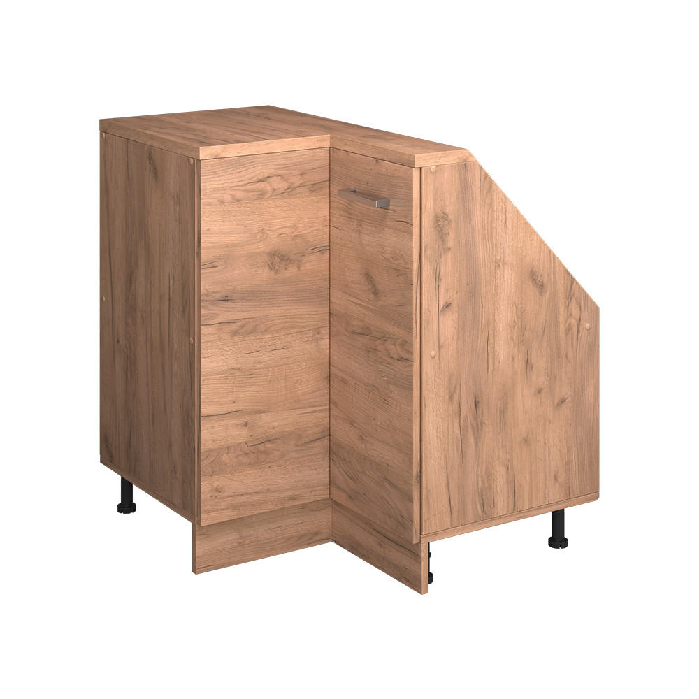 VINKELSKÅP FÖR SLUTTANDE TAK R-Line Goldkraft ek 75.6 cm med 1 dörr Honungsek, Honungsek 83.8/75.6/46 cm