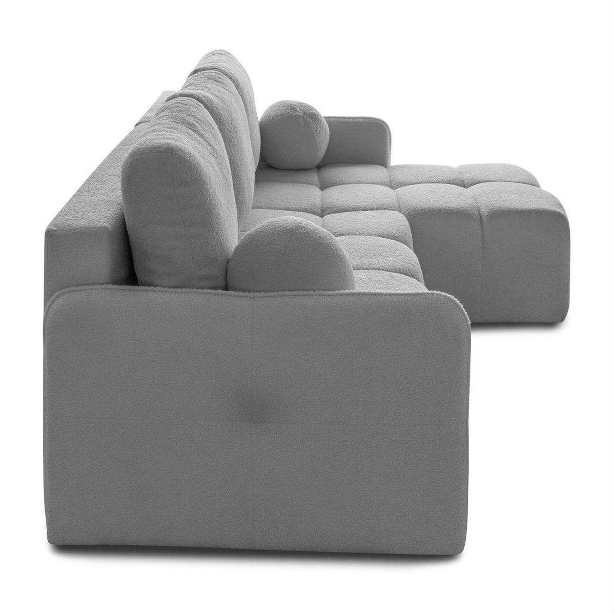 ECKSOFA GAMMA mit Schlaffunktion Quelle 83 - Grau, Textil (217/145cm) - Lookway