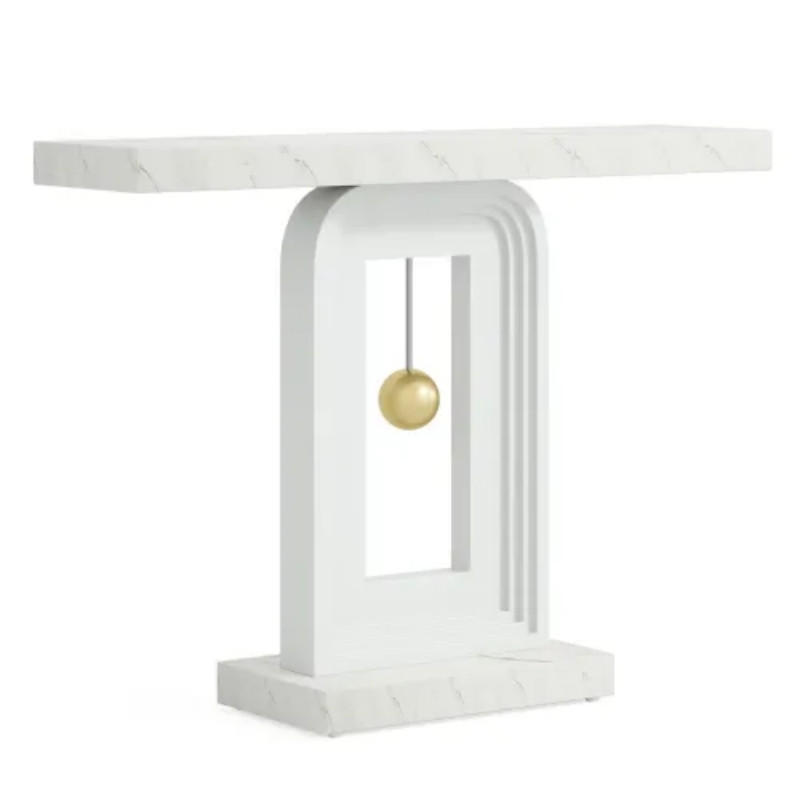 KONSOLENTISCH Weiß 100/30/82 cm - Weiß, Holzwerkstoff (30/100/82cm) - PANGIVO