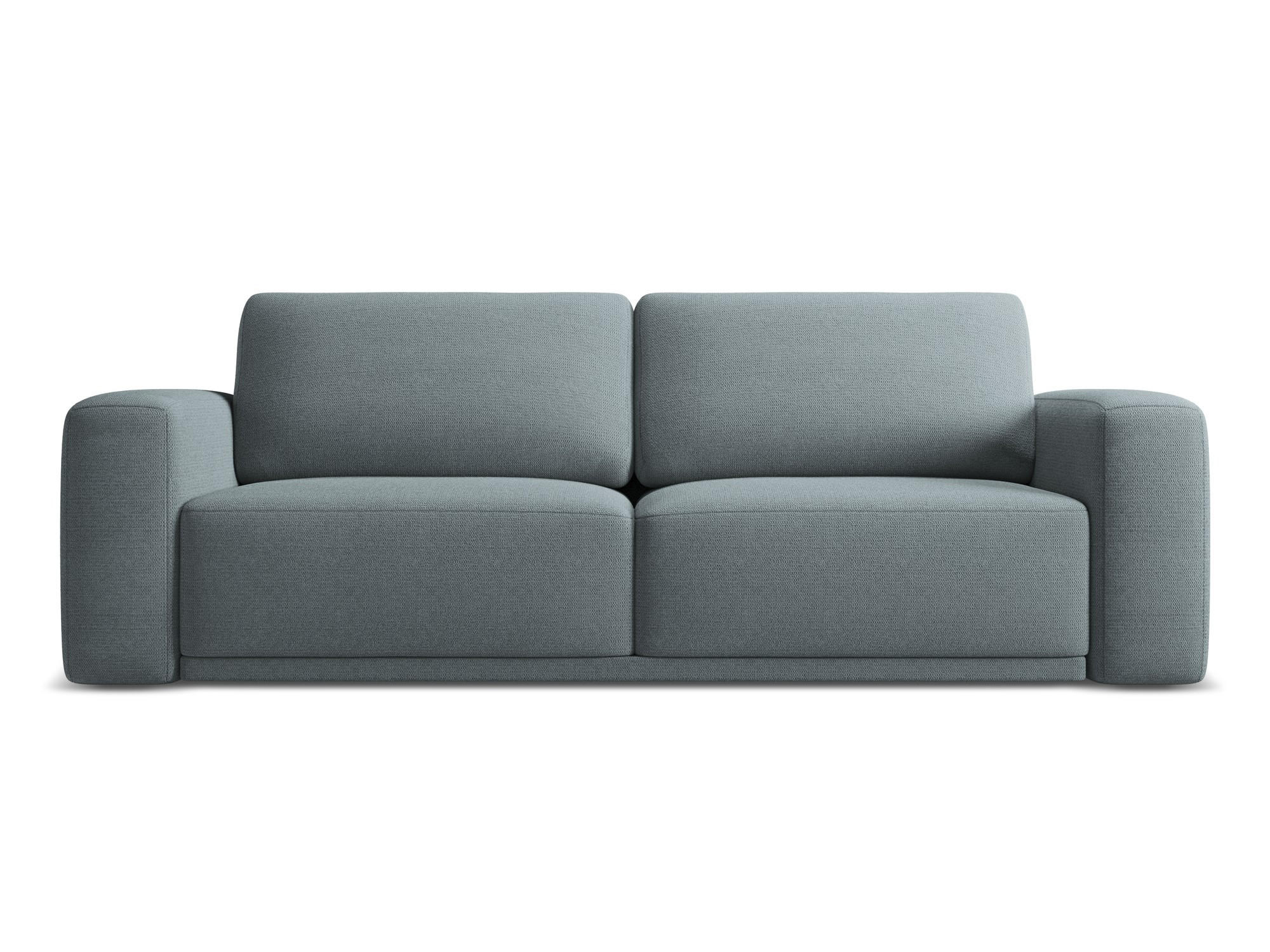3-SITZER SOFA mit Schlaffunktion Chenille Stoff Blau - Blau/Blaugrau, Kunststoff/Textil (242/91/100cm) - Makamii