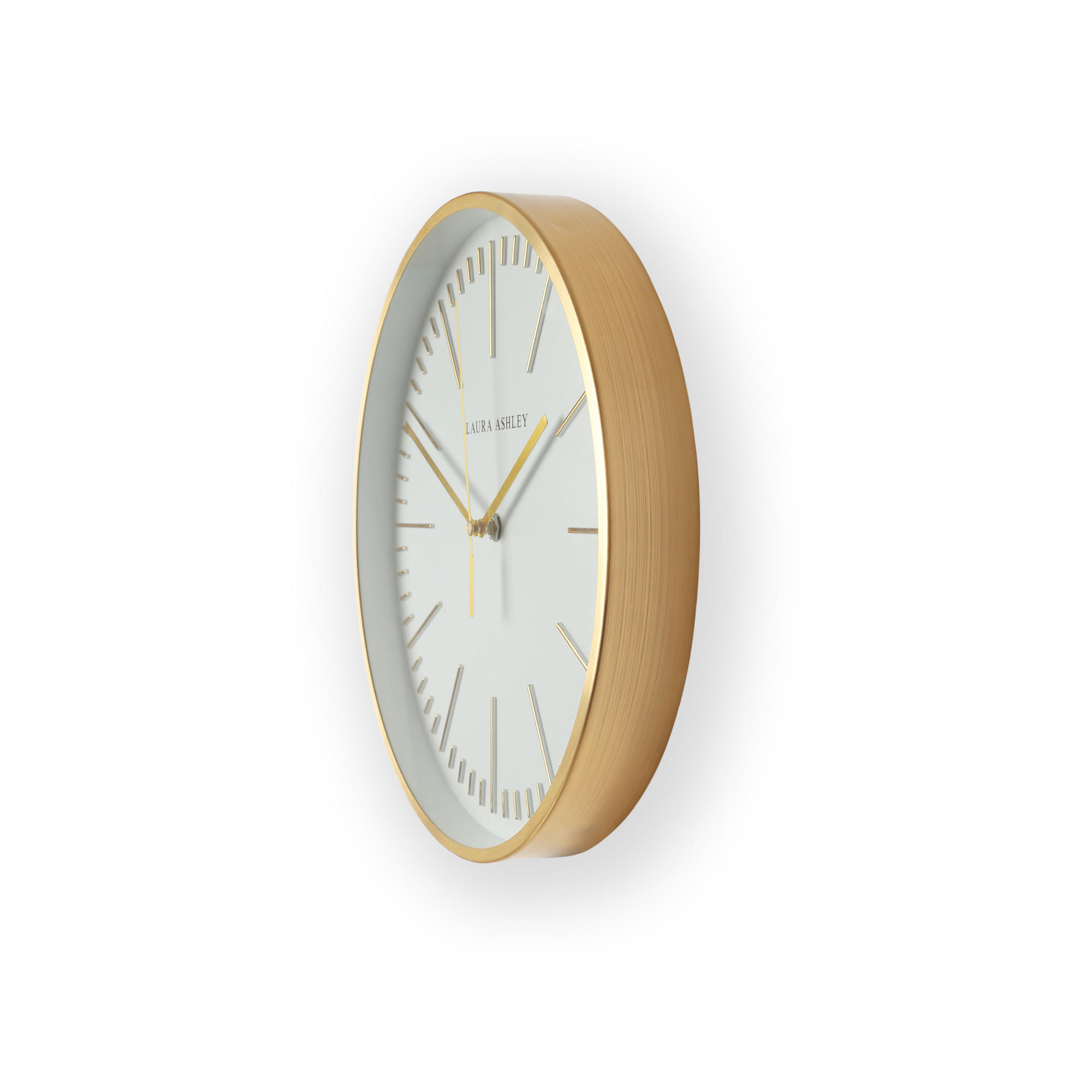 UHR - Glenn Gold - Goldfarben/Weiß, Glas/Kunststoff (30.5/30.5/5cm) - LAURA ASHLEY