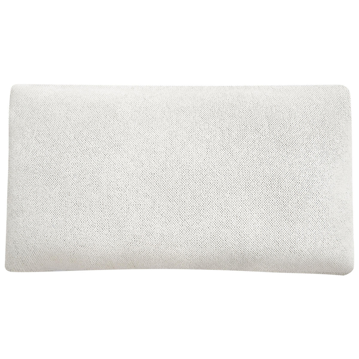 ČALOUNĚNÉ LEHÁTKO CHAISE LONGUE Látka Krémově bílé Vizille - bílá/černá, textil (80/60/160cm) - Beliani