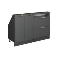 SADA SKŘÍNÍ PRO ŠIKMOU STŘECHU Rion Antracitově zlatý - antracitová, kompozitní dřevo (120/81.6/46cm) - Vicco