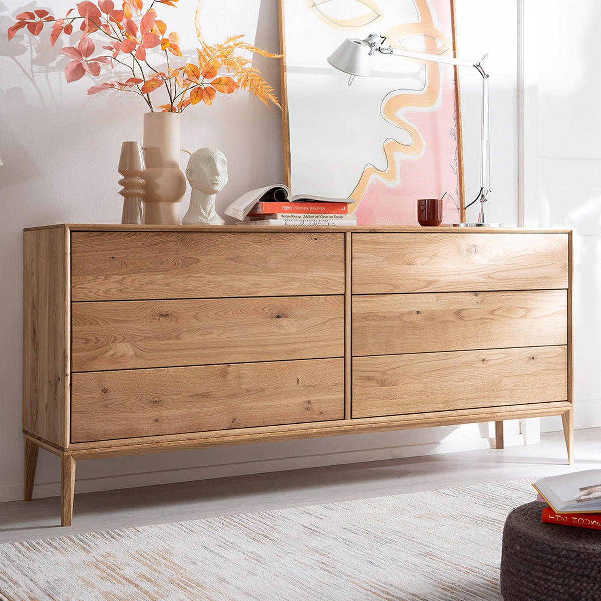 KOMMODE Cuneo-137 - Braun, Holz (178/82/42cm) - Lomado