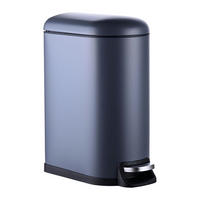 MÜLLEIMER - Grau, Kunststoff/Metall (18.5/39/39cm) - Relaxdays