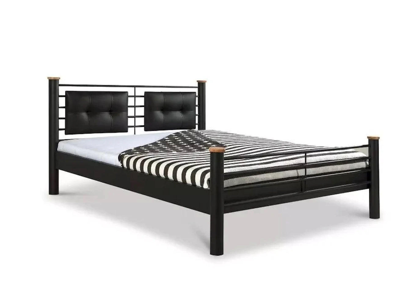 METALLBETT Luna / 140 x 200 cm / schwarz - Schwarz, Metall (140/200cm) - BED BOX