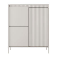 HIGHBOARD 3dverová Falsetto béžová 104 cm - béžová, kov/kompozitné drevo (104/103.5/39.5cm) - Selsey