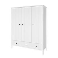 KINDERKLEIDERSCHRANK Allpin_3, 3-türig – ideal für das Kinderzimmer - Weiß, Holzwerkstoff (148.5/190/55cm) - RAUMHIRSCH FURNITURE