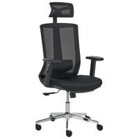 KANCELÁŘSKÁ ŽIDLE Látka Černá Enso - černá, textil (66/123/66cm) - Beliani