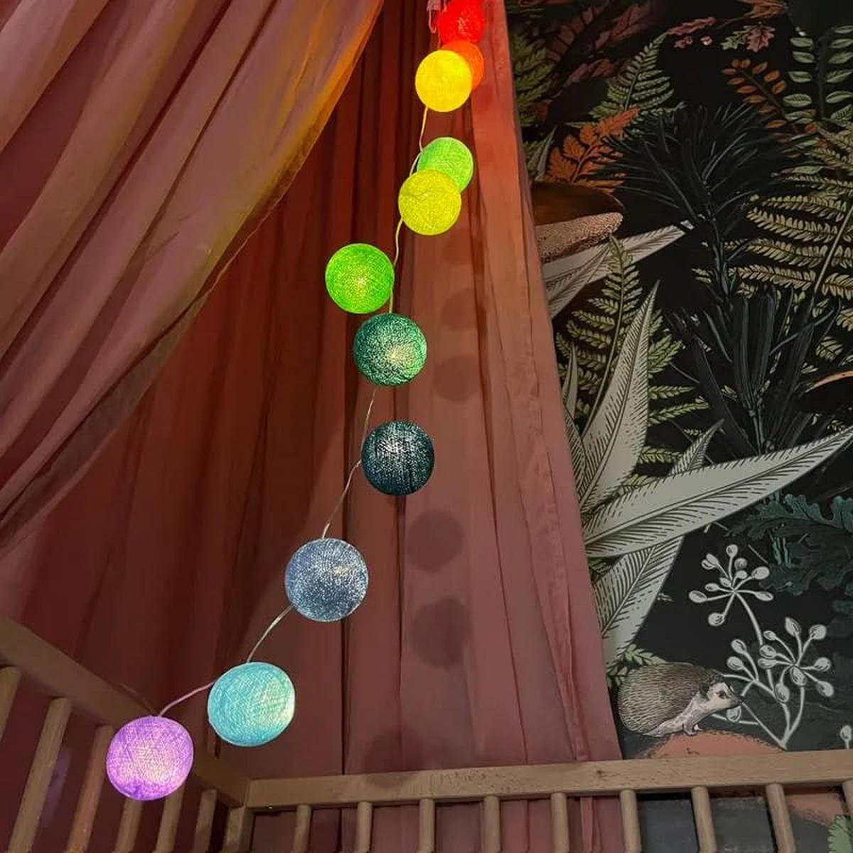 LICHTERKETTE LED Boxen - Rainbow - Mehrfarbig - Rot, Textil (165cm) - La case du cousin paul